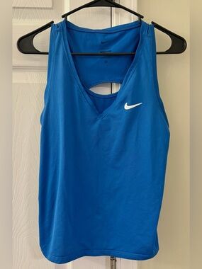Nike Dri-FIT Slim Fit Blue Racerback Athletic Tank Top